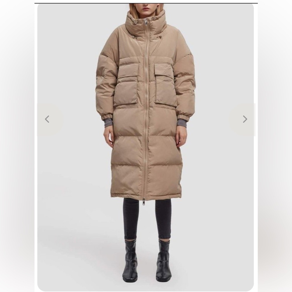 LATTELIER - PATCHED POCKET LONG PUFFER JACKET***Fair Condition***